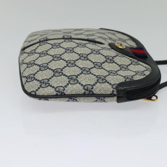 GUCCI GG Supreme Sherry Line Shoulder Bag Pvc Navy Gold 904 02 047 - Picture 5 of 16